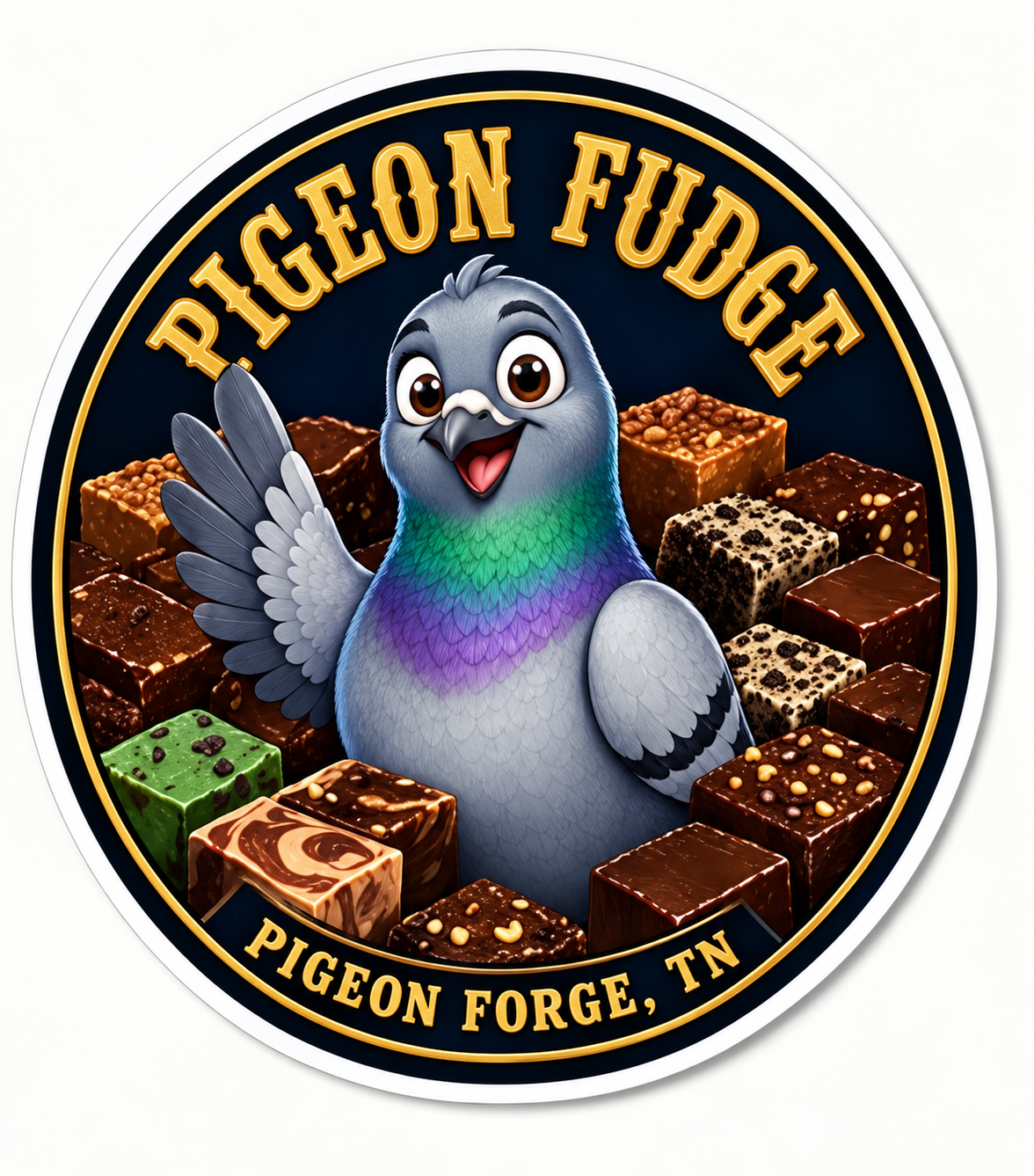 Fudgy Sticker
